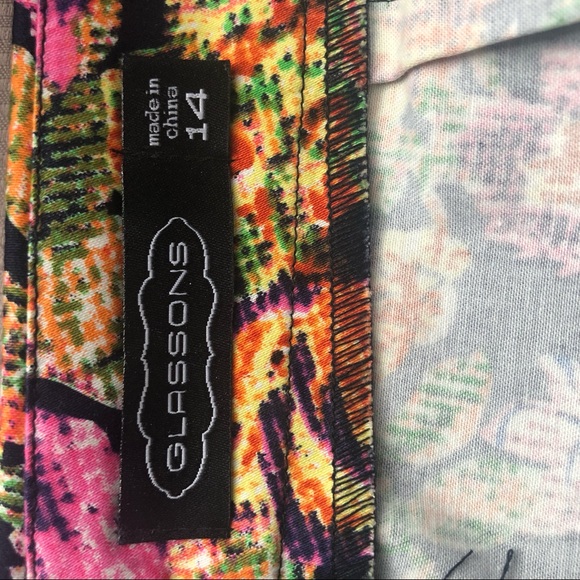 Glassons Floral Mini Skirt Size 14 - Picture 6 of 9